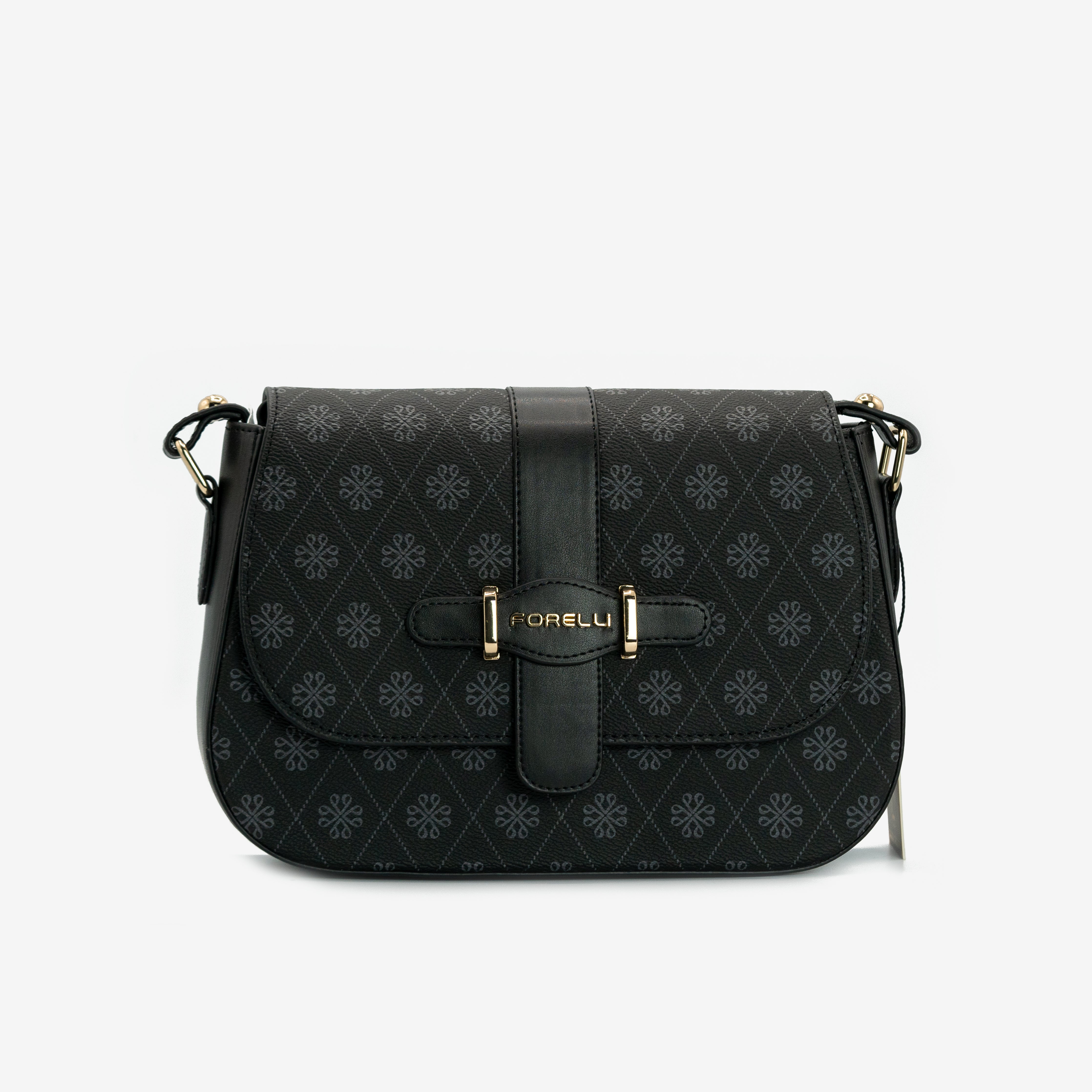 4A41 Forelli- Black Crossbody Bag