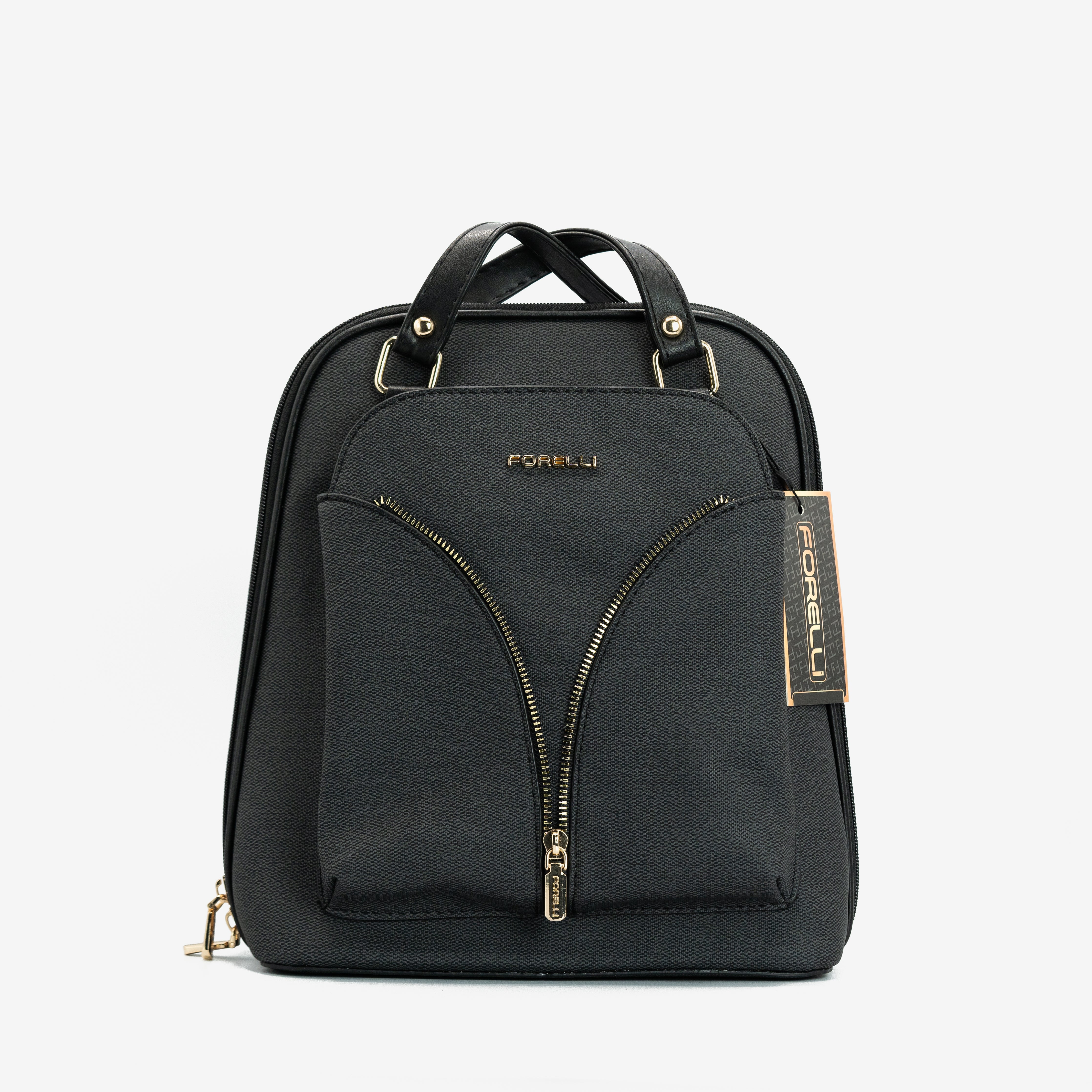 4A74 Forelli-Denim Black Backpack