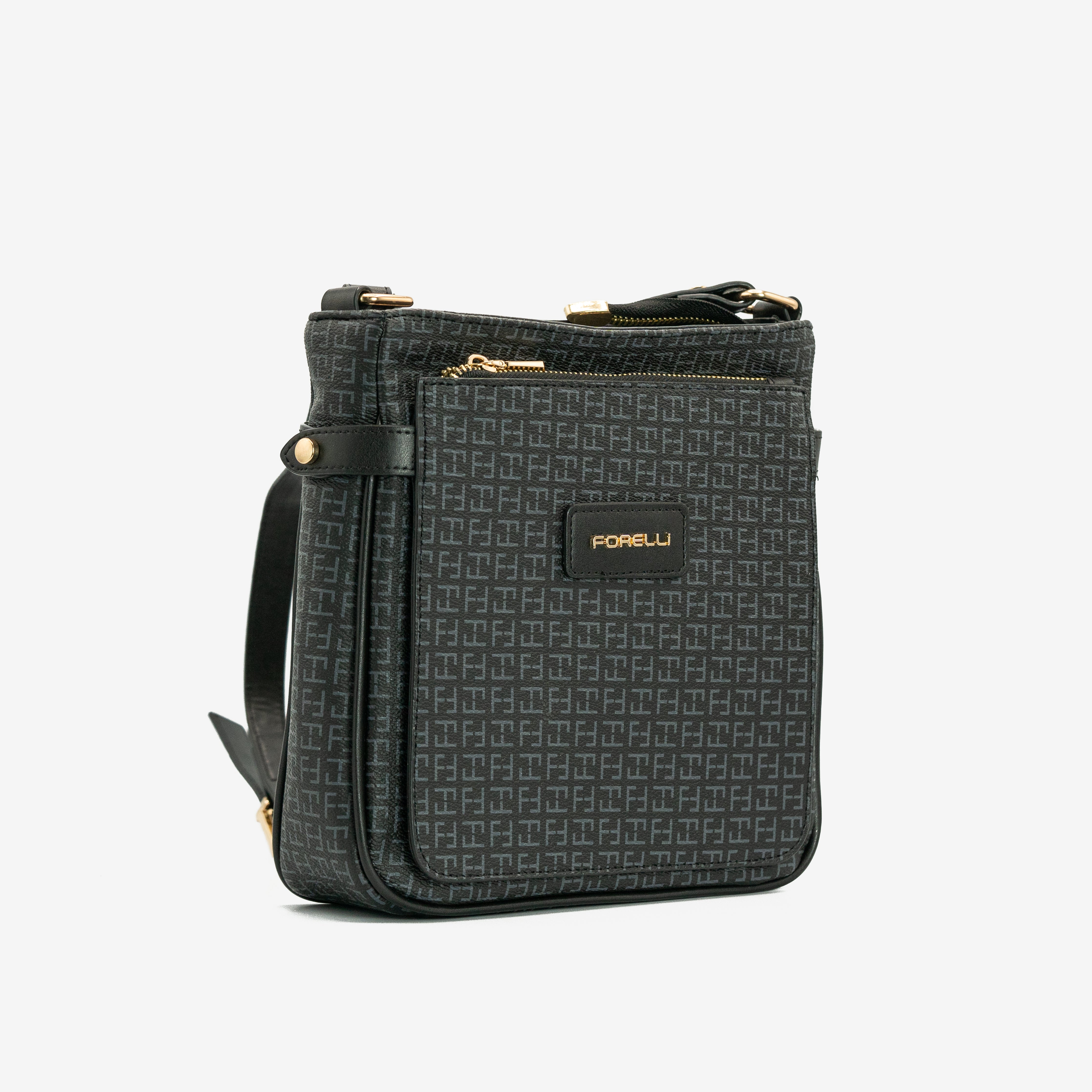 4A43 Forelli- Crossbody Black Bag