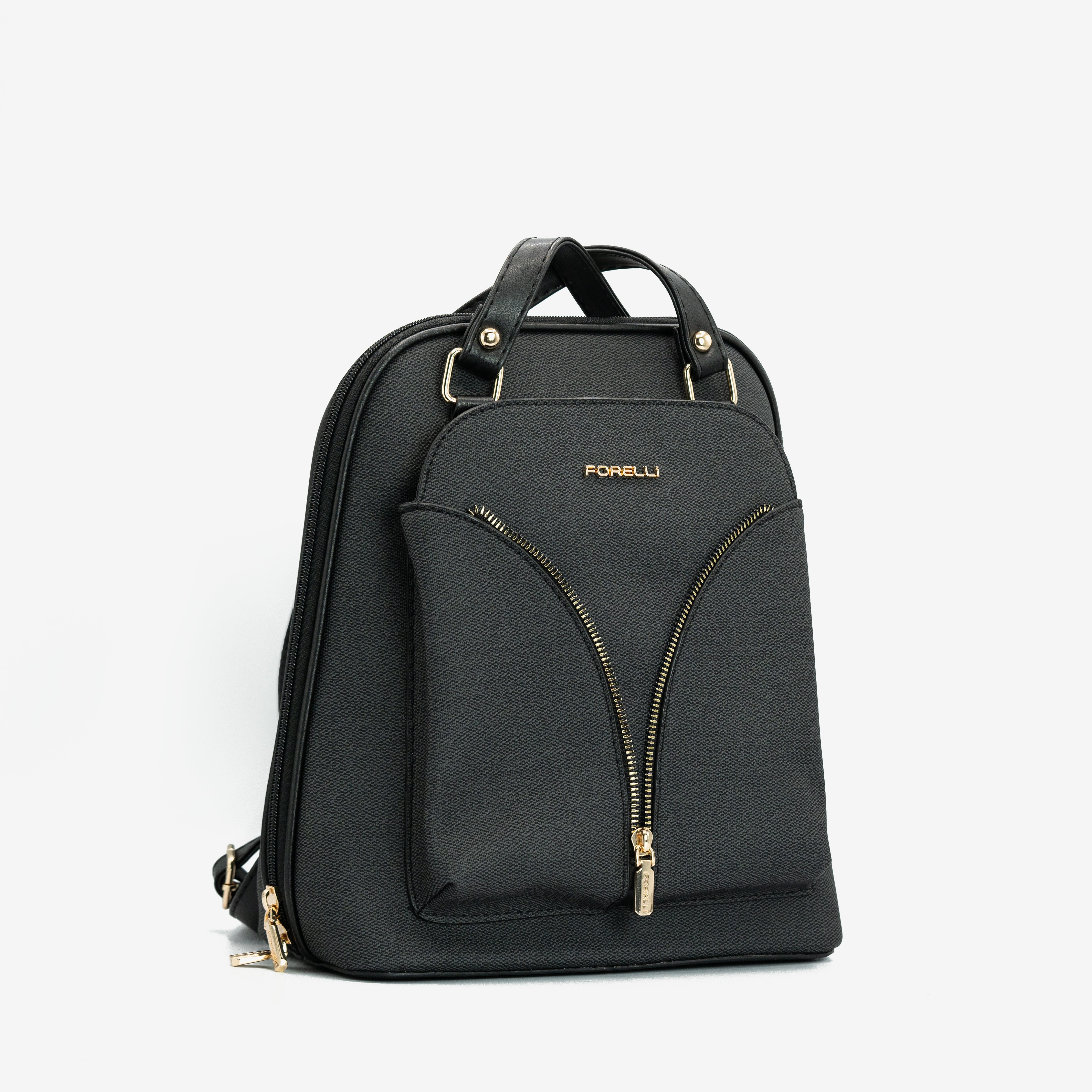 4A74 Forelli-Denim Black Backpack